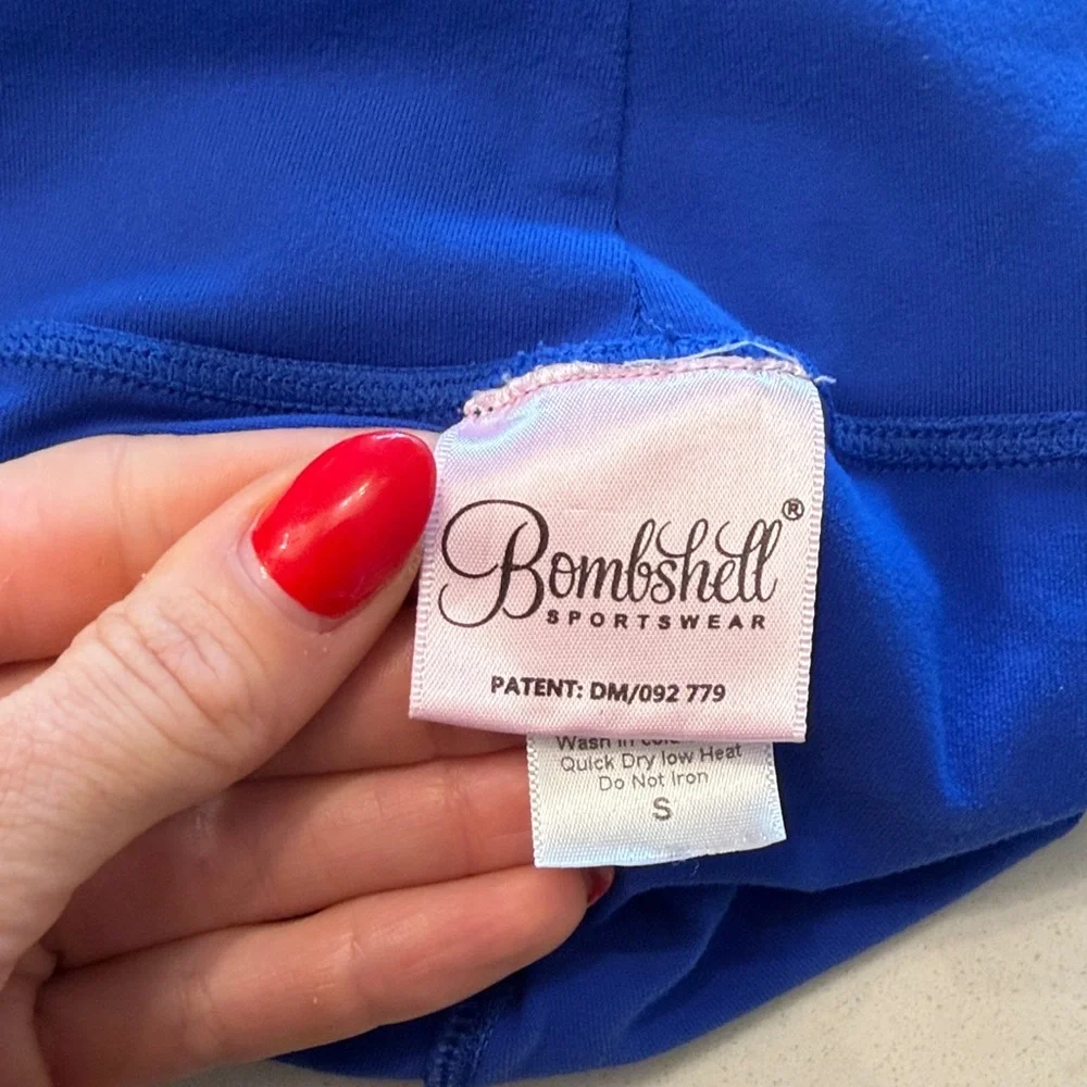 Bombshell Sportswear Thigh High Royal Blue Leggings - Picture 3 of 3